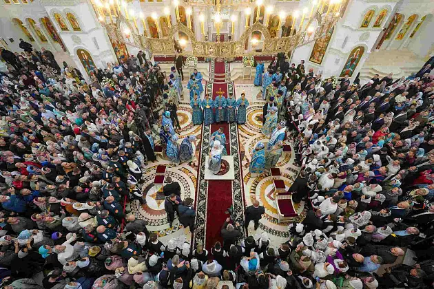 Святейший Патриарх Кирилл 21 сентября 2024 года освятил Кафедральный Собор в честь Преображения Господня в Салехарде1